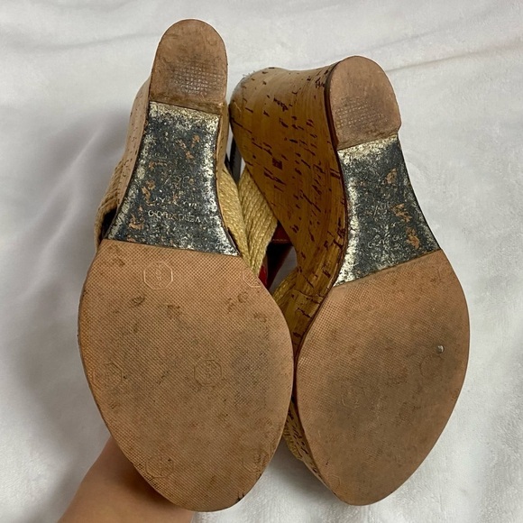 Dolce & Gabbana jute knot peep toe sling back wedges size 8.5 - Picture 15 of 16